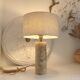 Cylindrical lamp base in natural stone