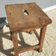 Oak workshop stool with grip