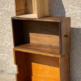 Vintage oak geometric drawer floor