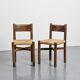 Pair of Méribel chairs by Charlotte Perriand, vintage edition BCB, circa 1950.