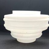 Art Deco Lampshade Glass Marbled Pattern White & Pink Birthday Cake