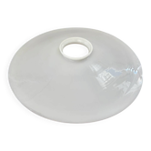 Vintage suspension lampshade in white opaline.