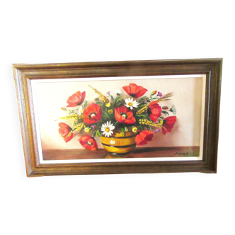 vintage poppy painting