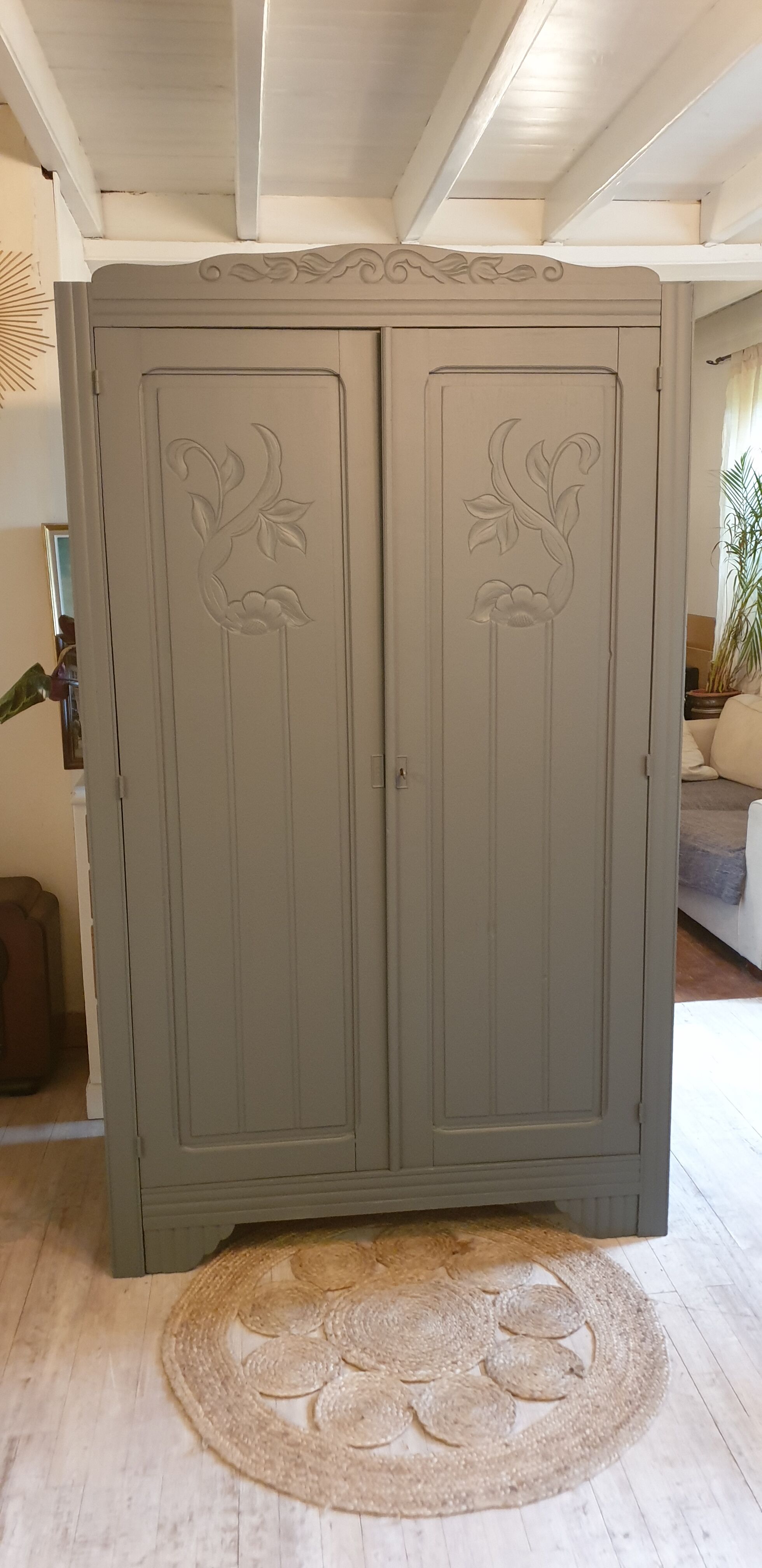 Solid oak wardrobe