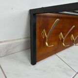 Vintage mid century modern wall coat rack
