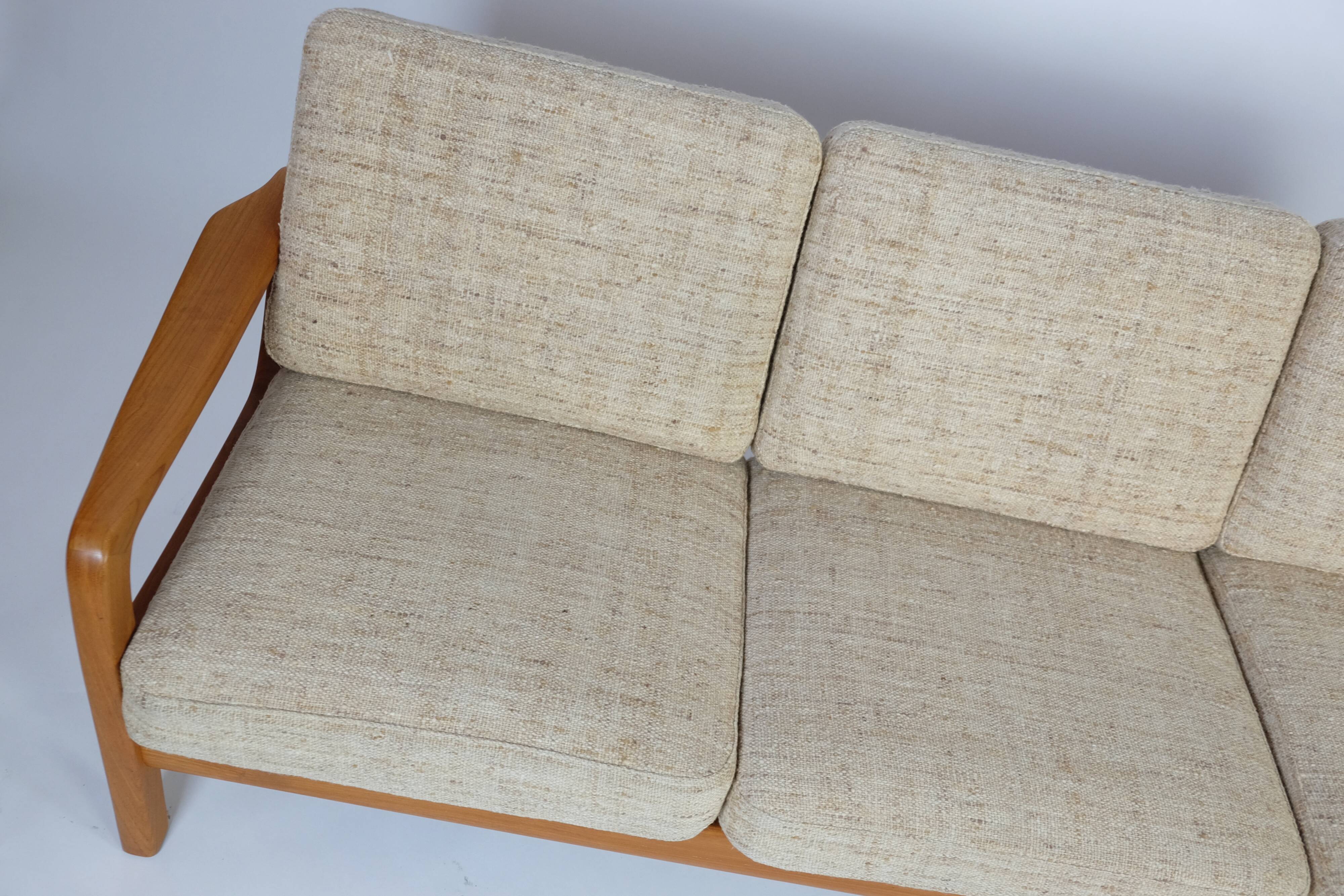 Danish 3-Sitzer Teak Sofa Daybed Juul Kristensen Vintage 60er 70s