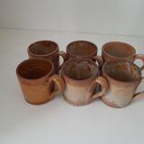 Set of 6 terracotta cups