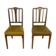 Deux chaises Art Déco velour rayé jaune et noir