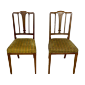 Art Deco velvet chairs striped yellow and black
