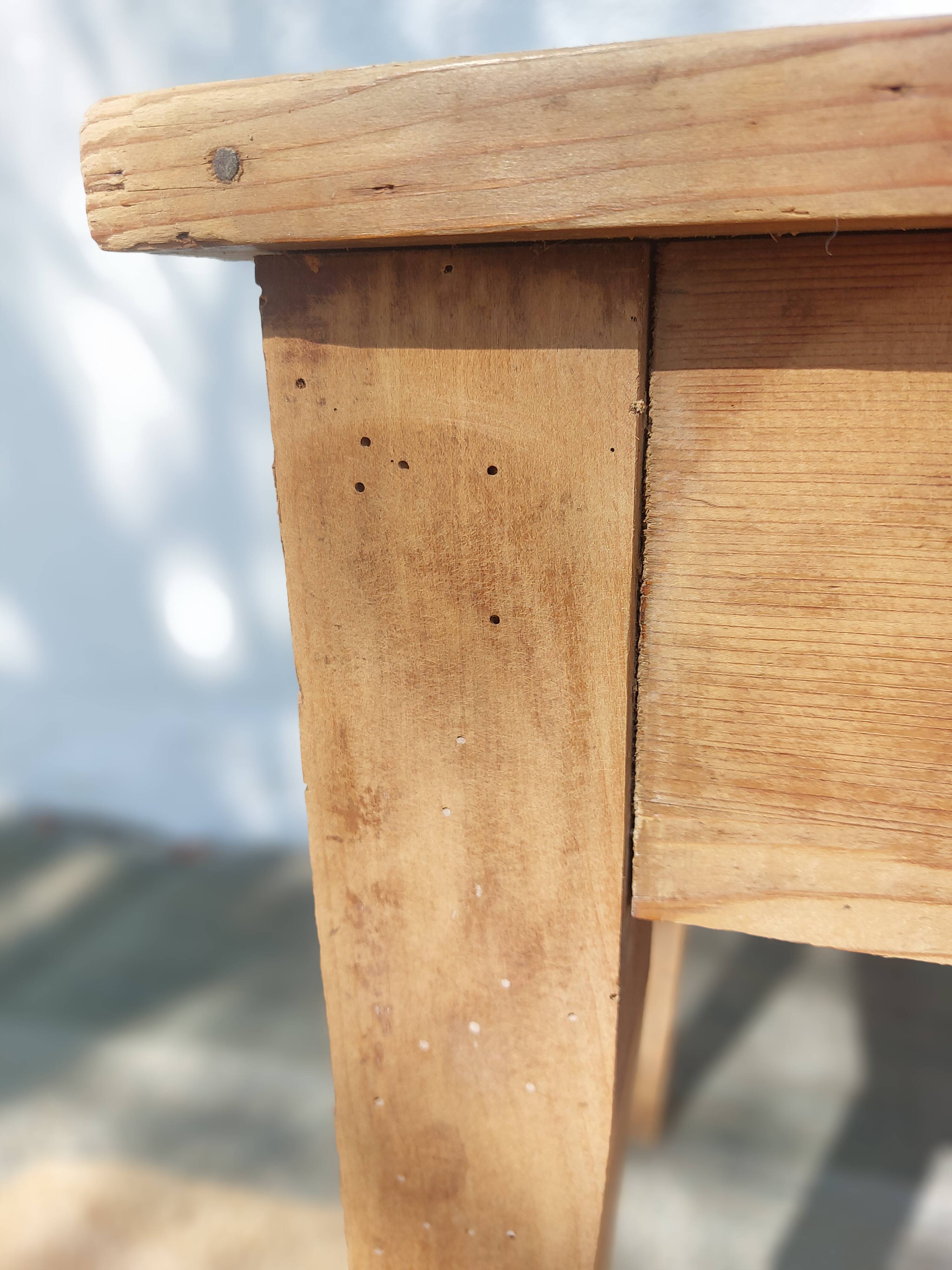 wooden bistro table, vintage, countryside, bohemian