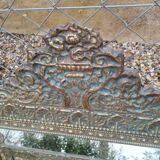 Antique mirror with copper moulding.