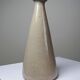Art Deco conical vase in crackled beige earthenware, circa 1930-1950.