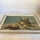 Still life with knife on cardboard signed