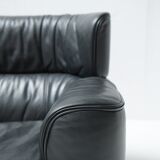 Bull sofa in grey leather by Gianfranco Frattini for Cassina 1987