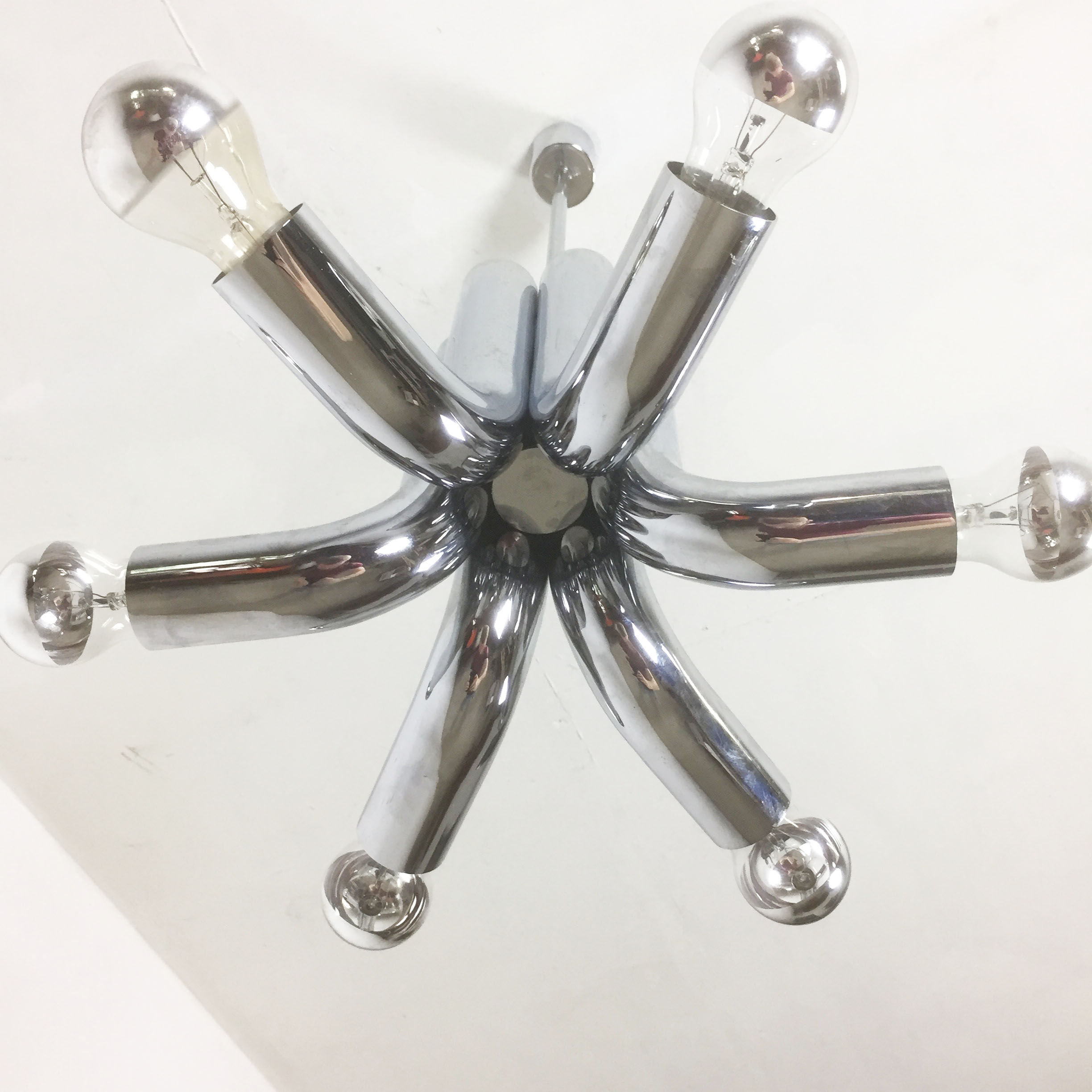 Modernist suspension chrome Sputnik of Cosack Lights