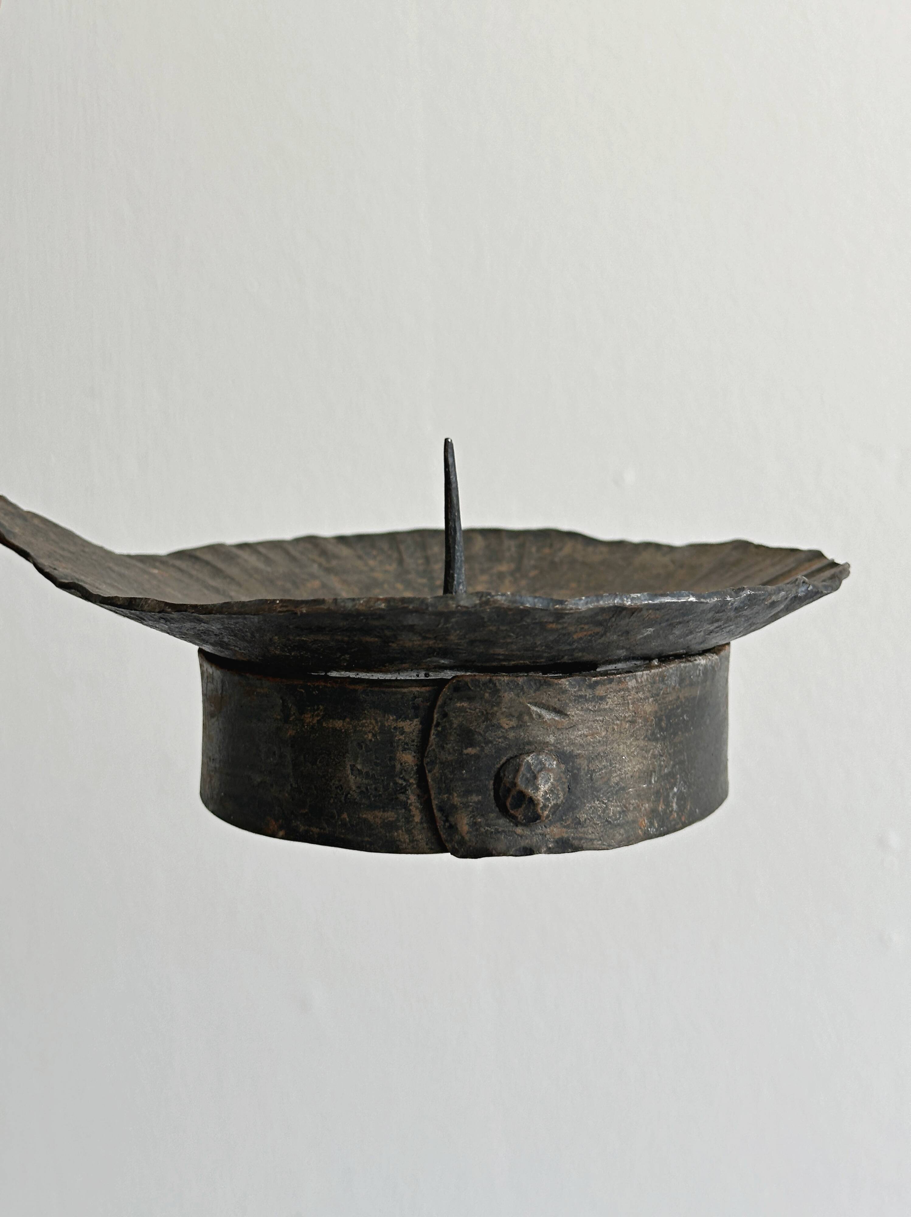 Wrought iron candlestick