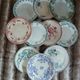 10 antique flat plates in ironstone