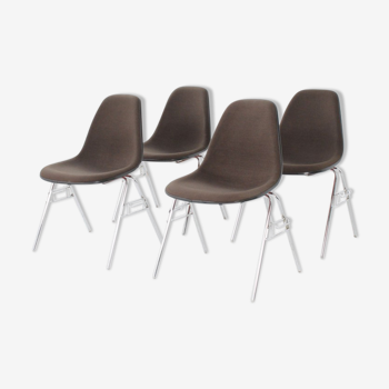 Set de 4 chaises latérales par Charles & Ray Eames pour Herman Miller