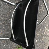 Table et chaises style bauhaus italien chrome & fumé années 1960