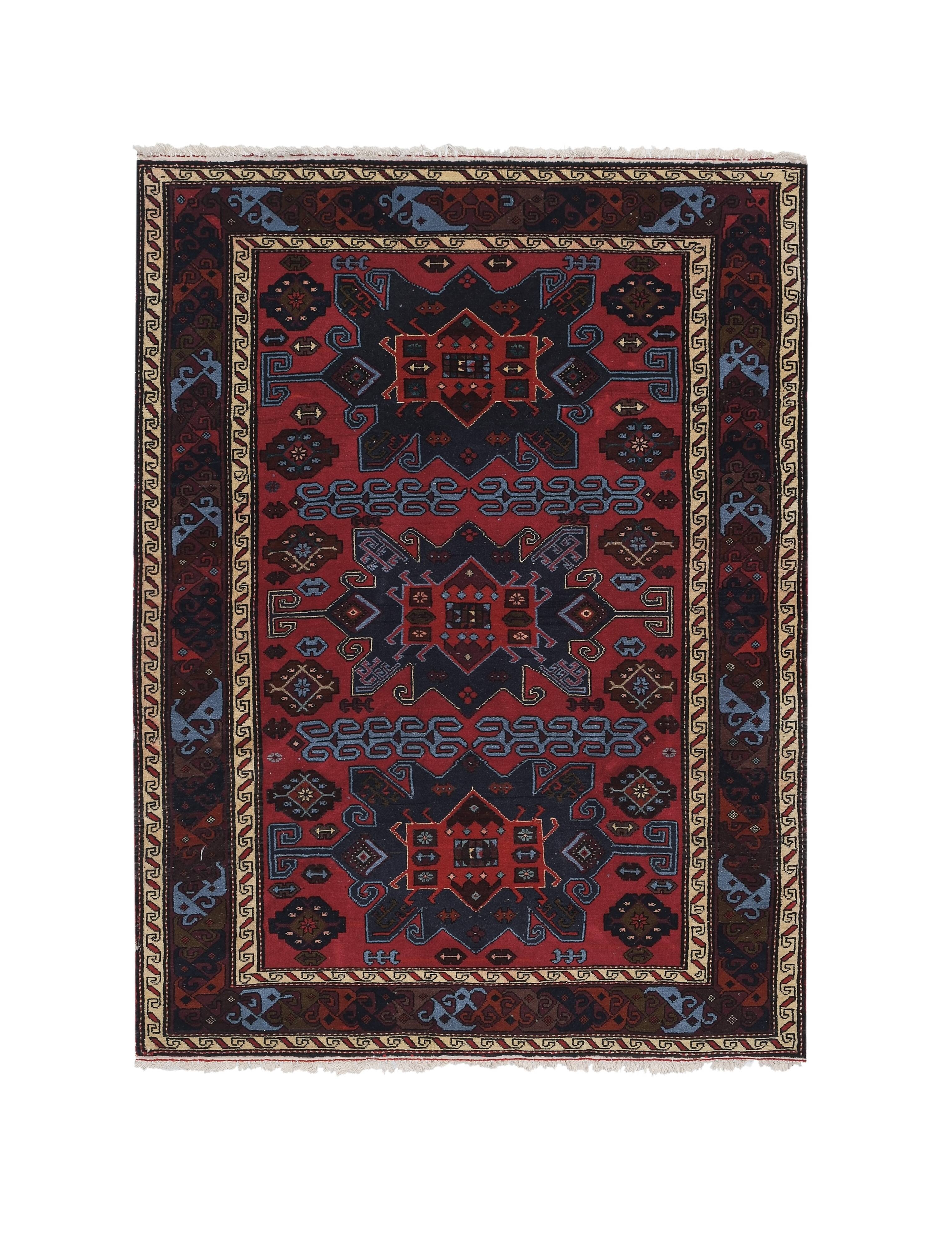 Vintage Turkish Oushak Handwoven Rug 130x173 cm