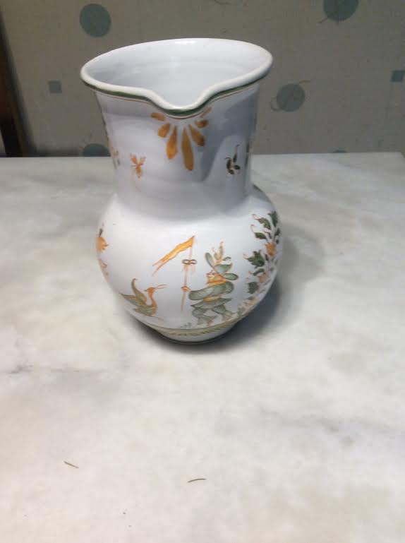 Pitcher decoration porcelain flower malicorne