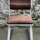Set of 4 brown velvet zigzag chairs 1970