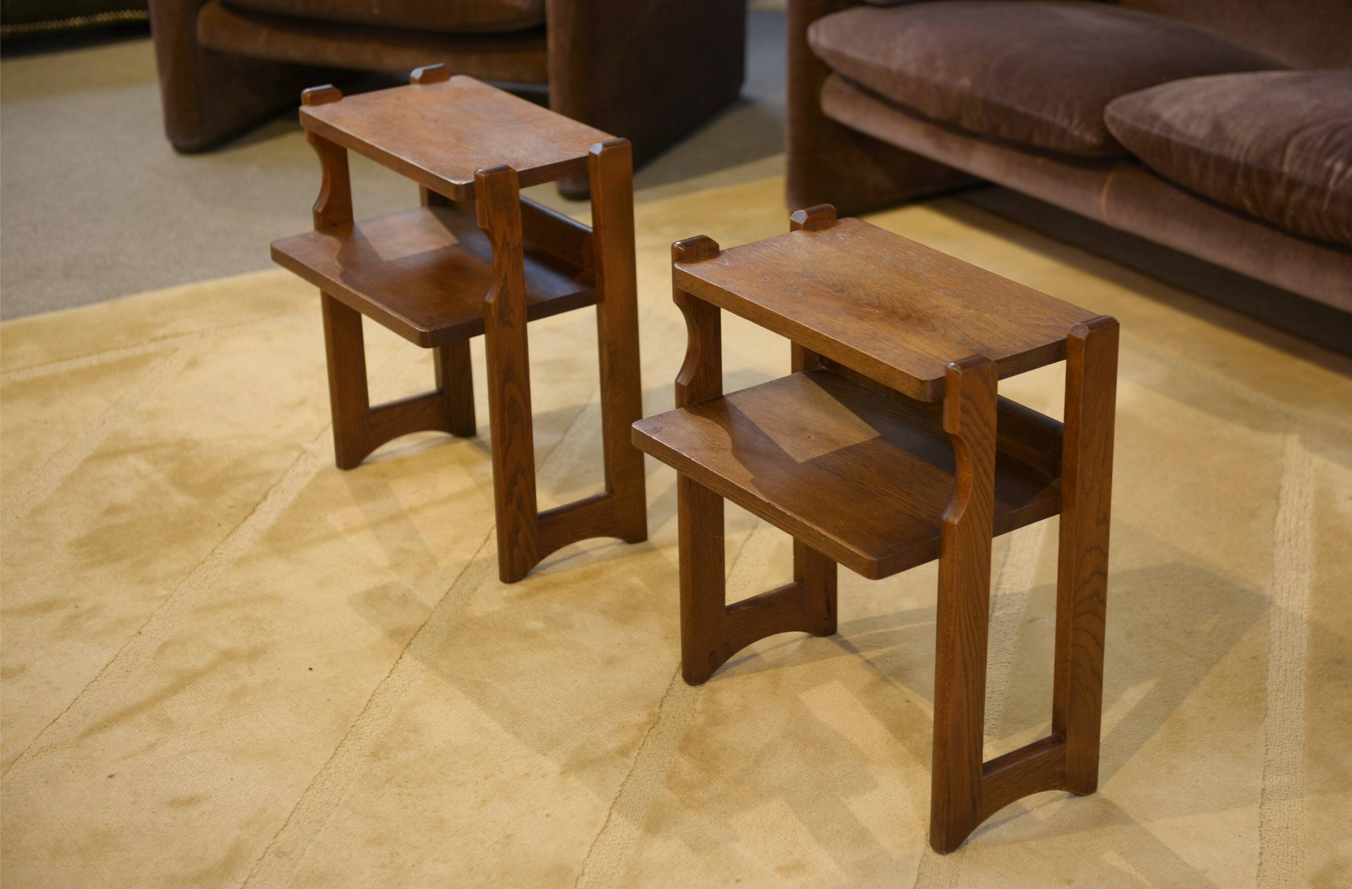 Pair of bedside tables by Guillerme and Chambron for "Votre Maison" 1960s