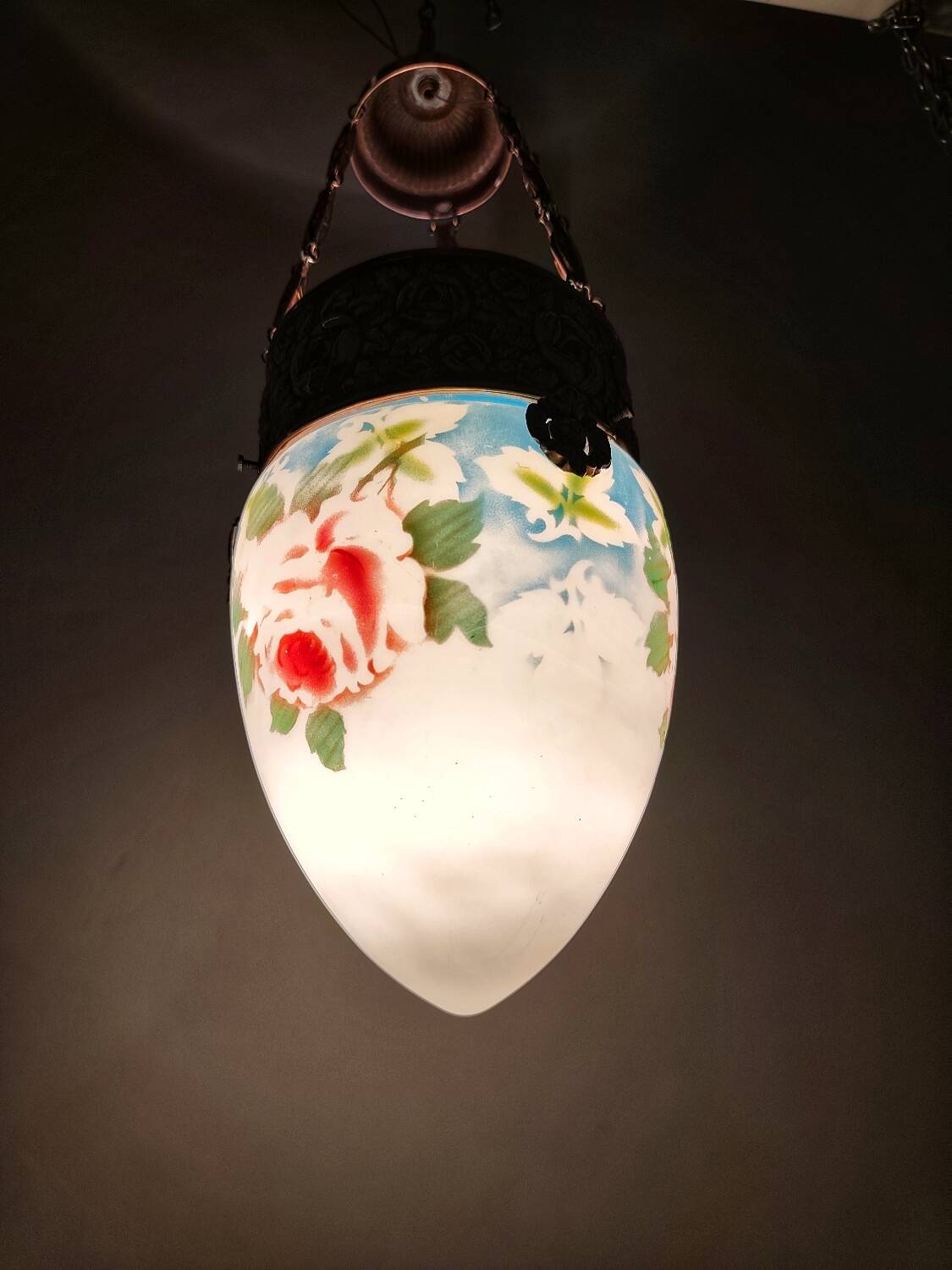 "Art Nouveau" ceiling lamp. Spain, 1930s.