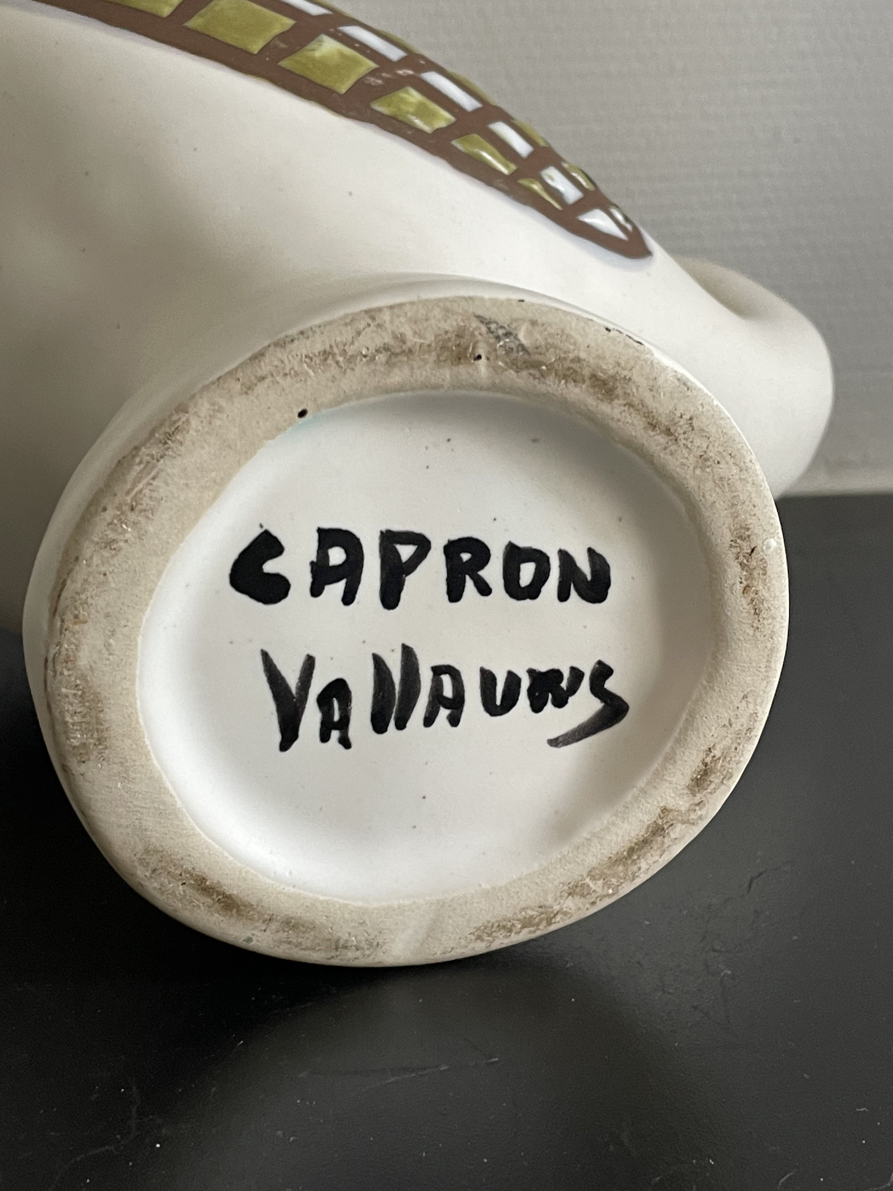 Rare zoomorphic ceramic “Bird” vase by Roger Capron, Vallauris, circa 1950
