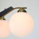 Mid-Century Modern Italian Brass and Opaline Chandelier, 1960