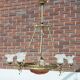 Large brass chandelier, Western Europe, mid 20th century.