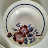 Set of three ironstone plates K & G Lunéville model Régine - 1950s