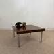 Vintage coffee table in rosewood and chrome steel – 1970s
