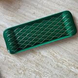 Vintage dark green ceramic plate