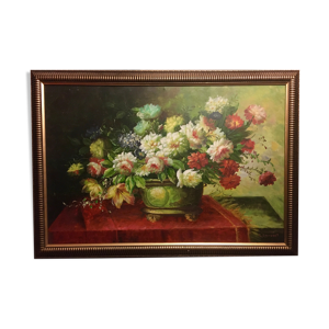 Peinture fleurs 100 x