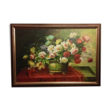 Peinture fleurs 100 x 72