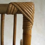 Vintage wicker and rattan children's armchair