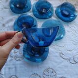 6 blue vereco cups and sub-cups
