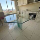 Roche Bobois Octagonal Glass Table