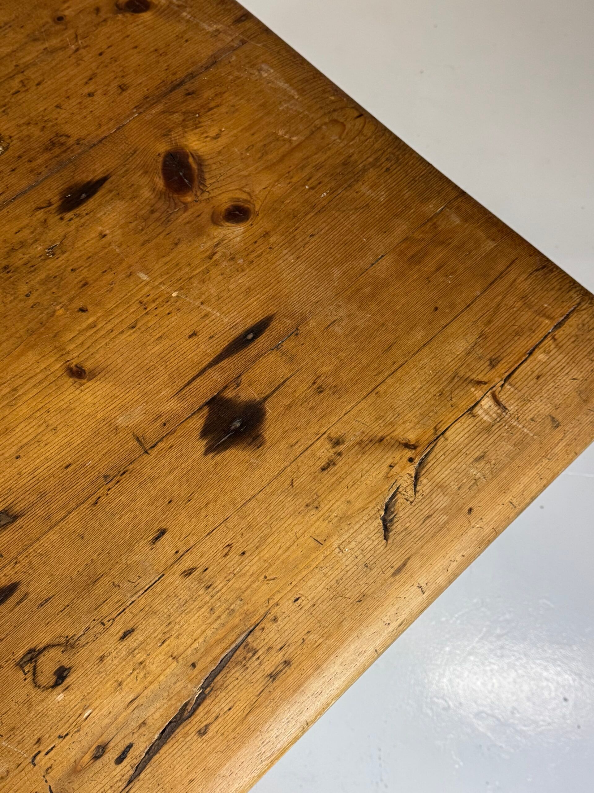 English antique pine dining table