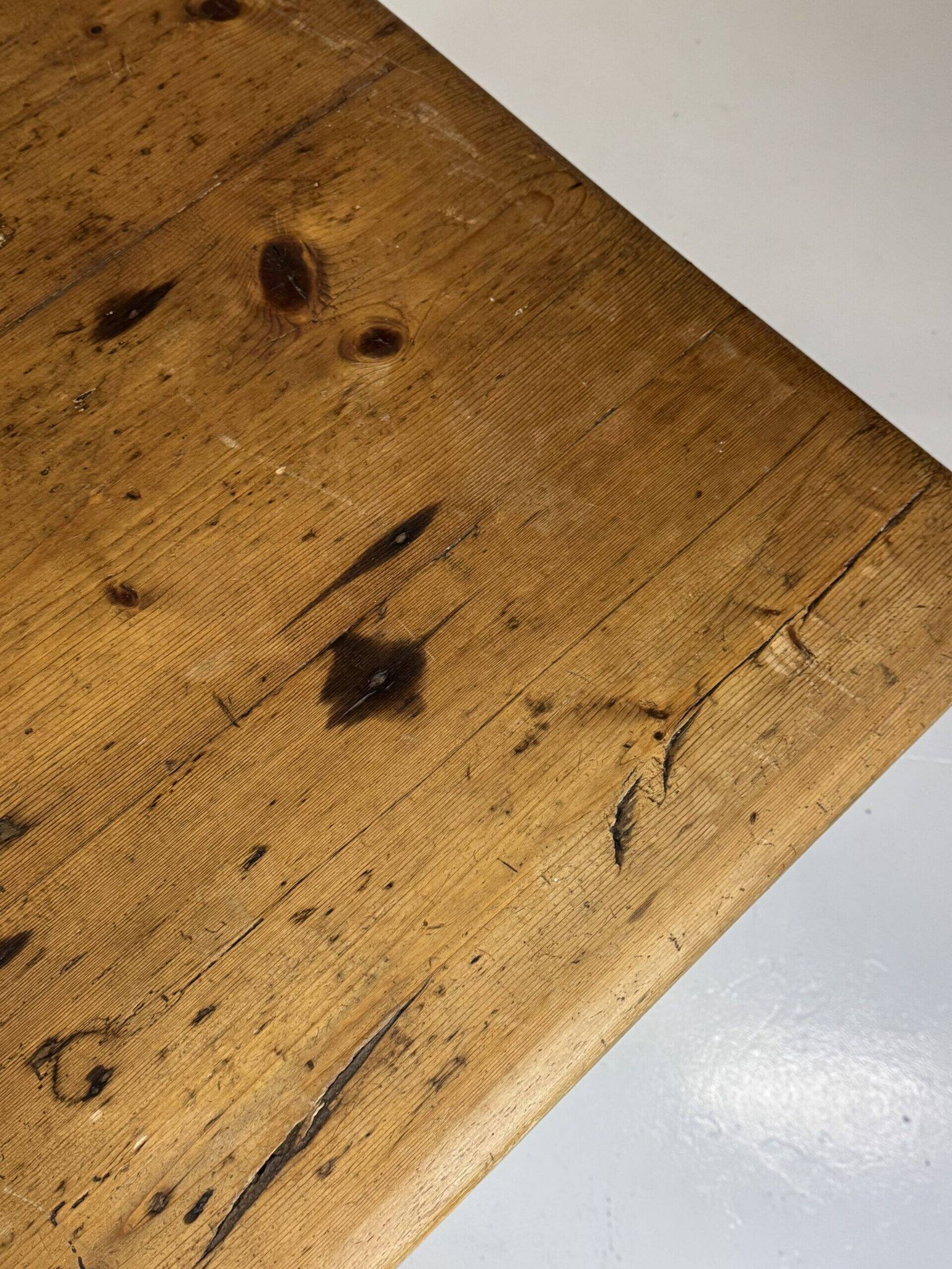 English antique pine dining table