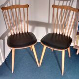 Pair of Baumann compass foot chairs