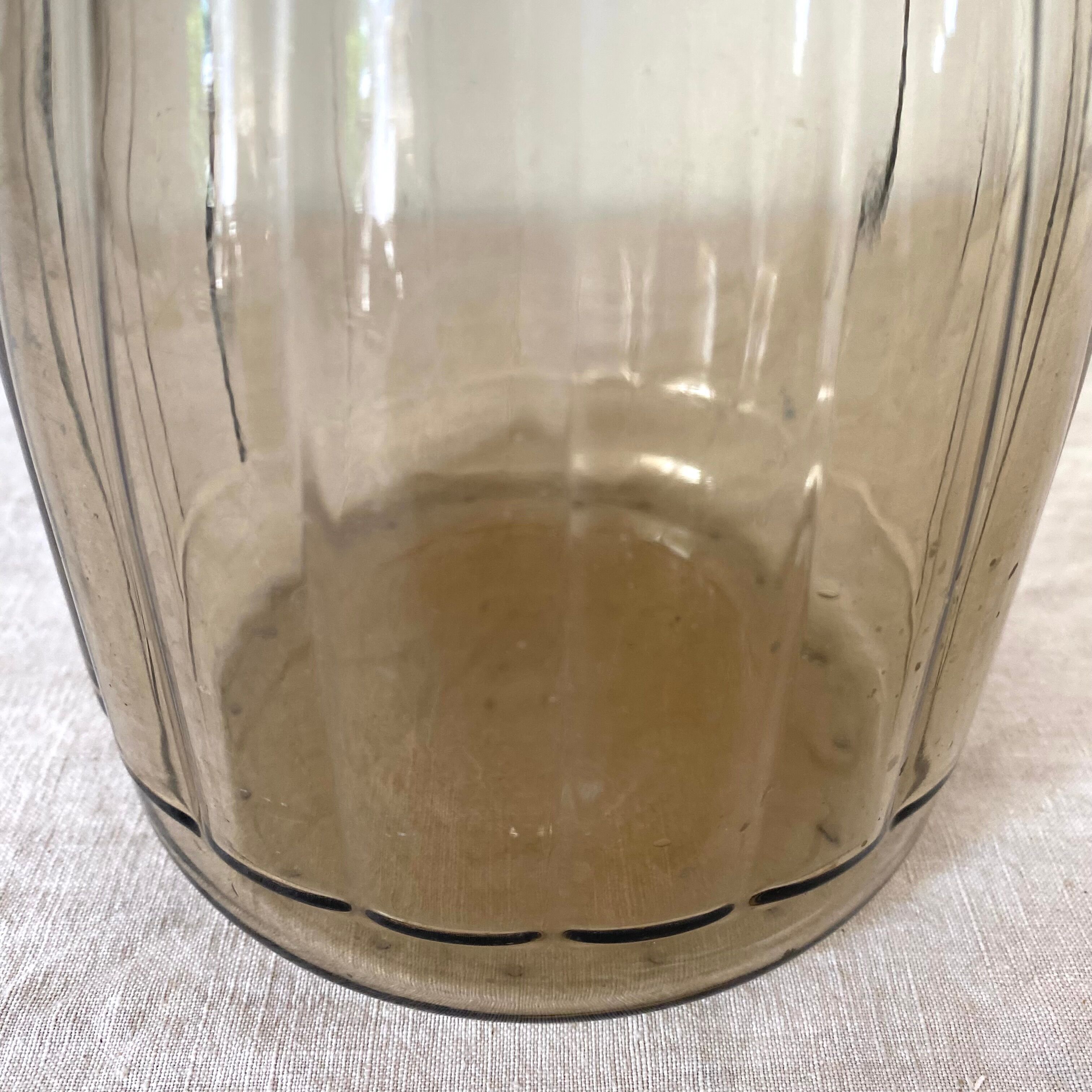 Smoked glass pitcher from the 70s