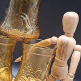 Set of 6 Italian ochre glasses