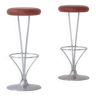 Lovely set of two bar stools by Piet Hein for Fritz Hansen, Denmark, 1960s.