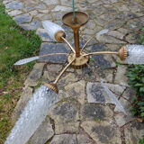 Lustre 1950/60 en verre et laiton