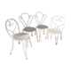 Garden furniture year 50 in white wrought iron