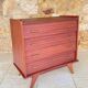 Commode vintage à 4 tiroirs, pieds compas circa 1960s