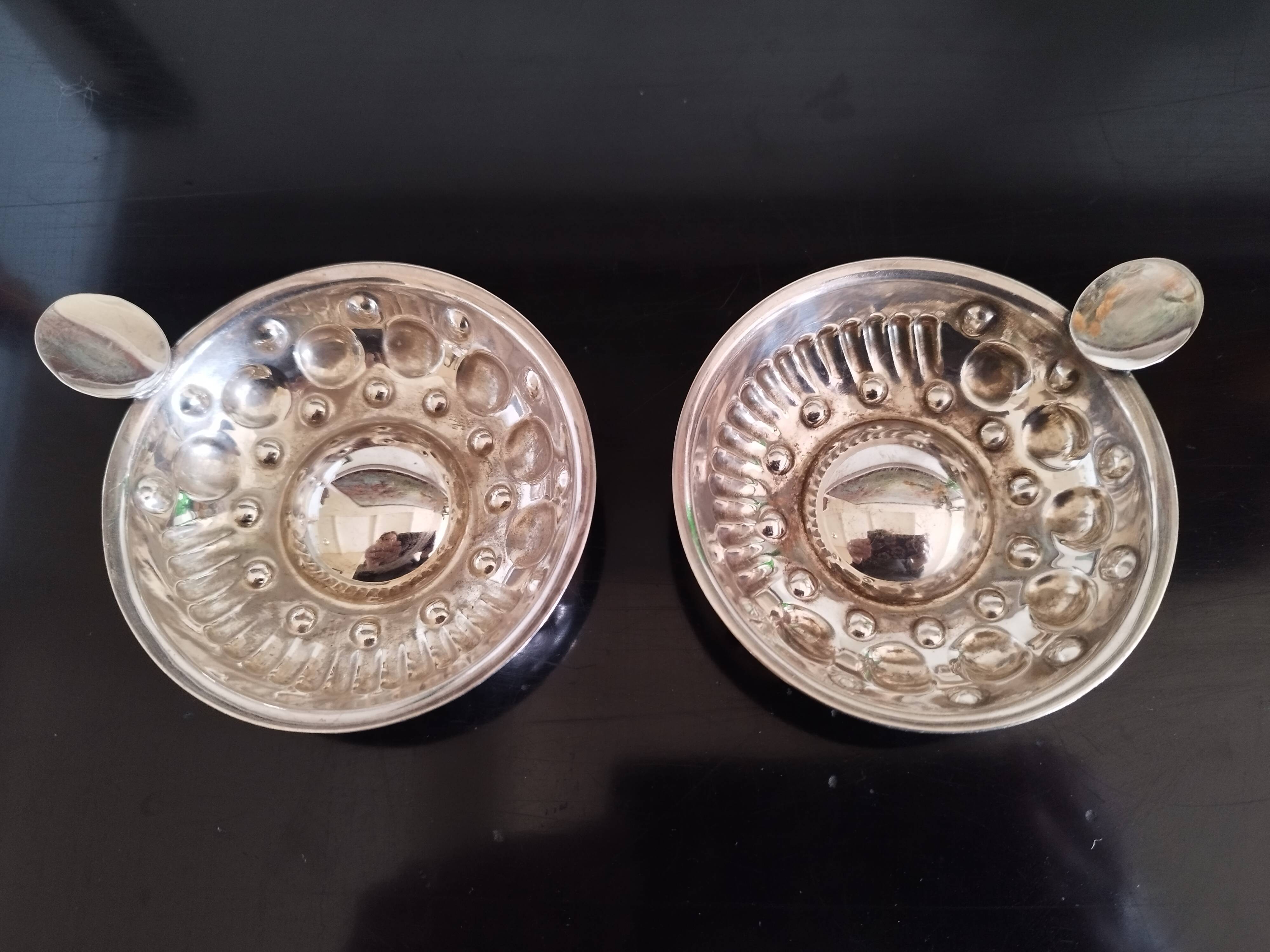 Taste wine tasting cup silver-plated saucer