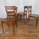 Set of 4 curved wood bistro chairs
